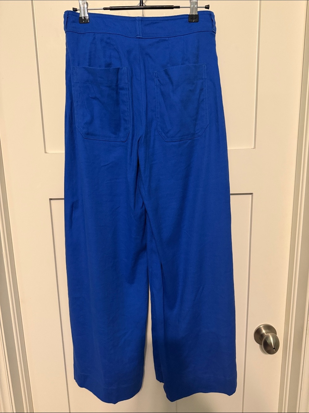 Maeve by Anthropologie Cobalt High-Waist Wide Leg Linen Blend Pants size 26 - Picture 5 of 8